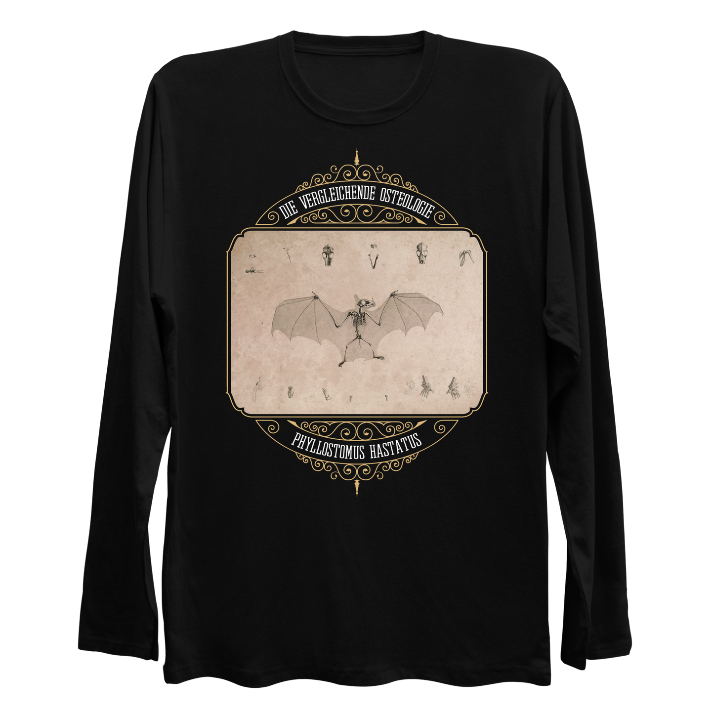 Greater Spear-Nosed Bat Scientific Illustration Longsleeve Shirt