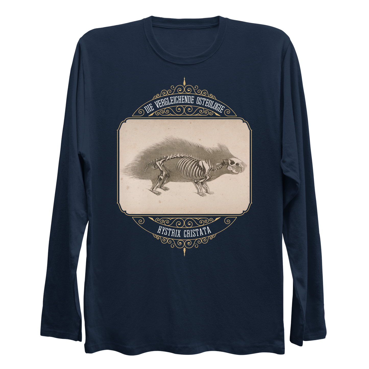 Crested Porcupine Skeletal Anatomy Longsleeve Shirt