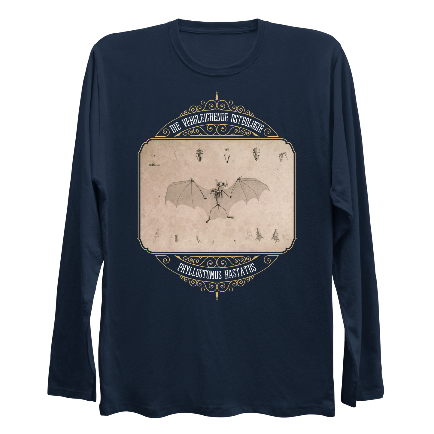 Greater Spear-Nosed Bat Scientific Illustration Longsleeve Shirt