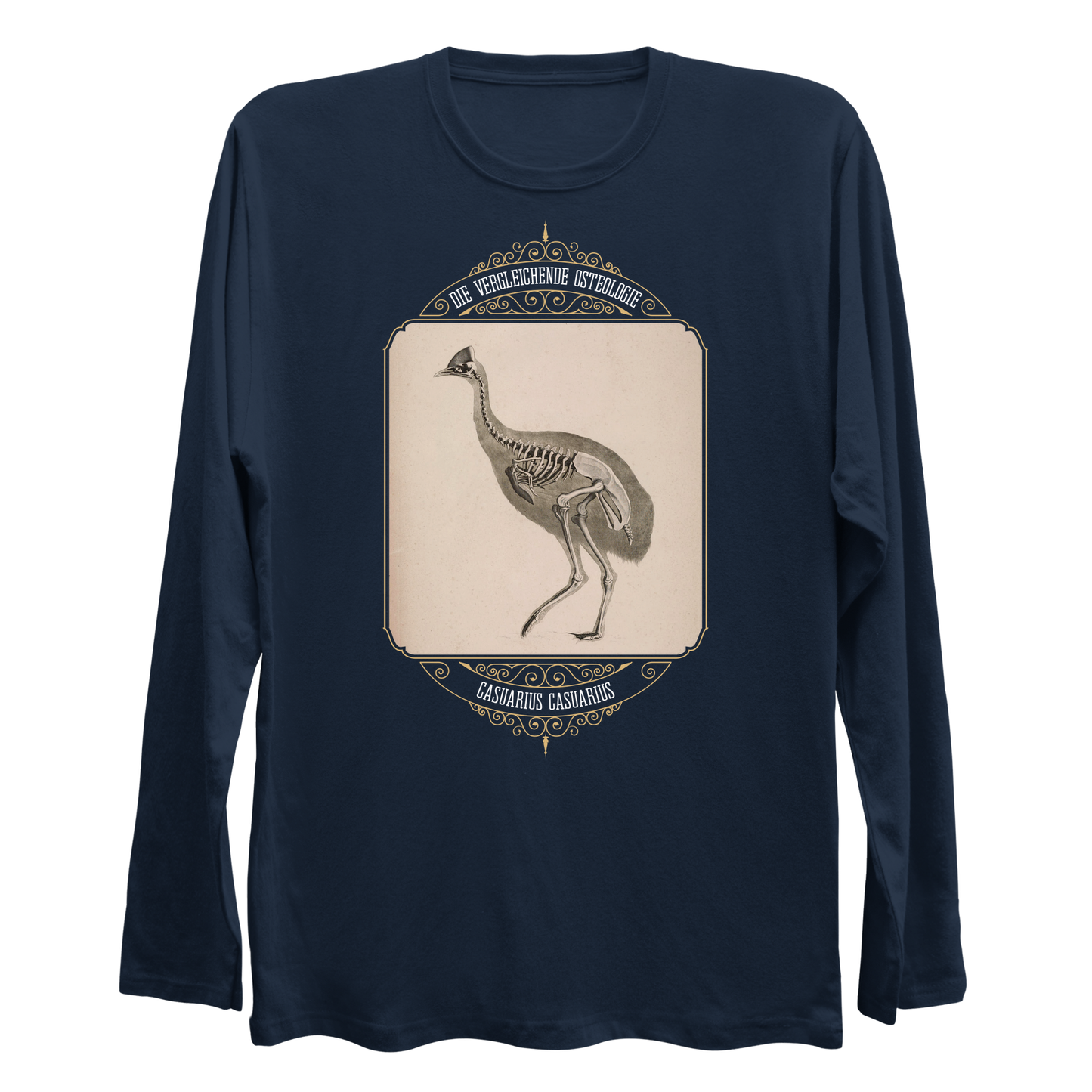 Cassowary Bird Skeletal Anatomy Longsleeve Shirt