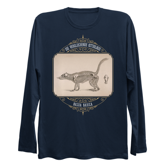 White Nosed Coati Anatomical Illustration Longsleeve Shirt