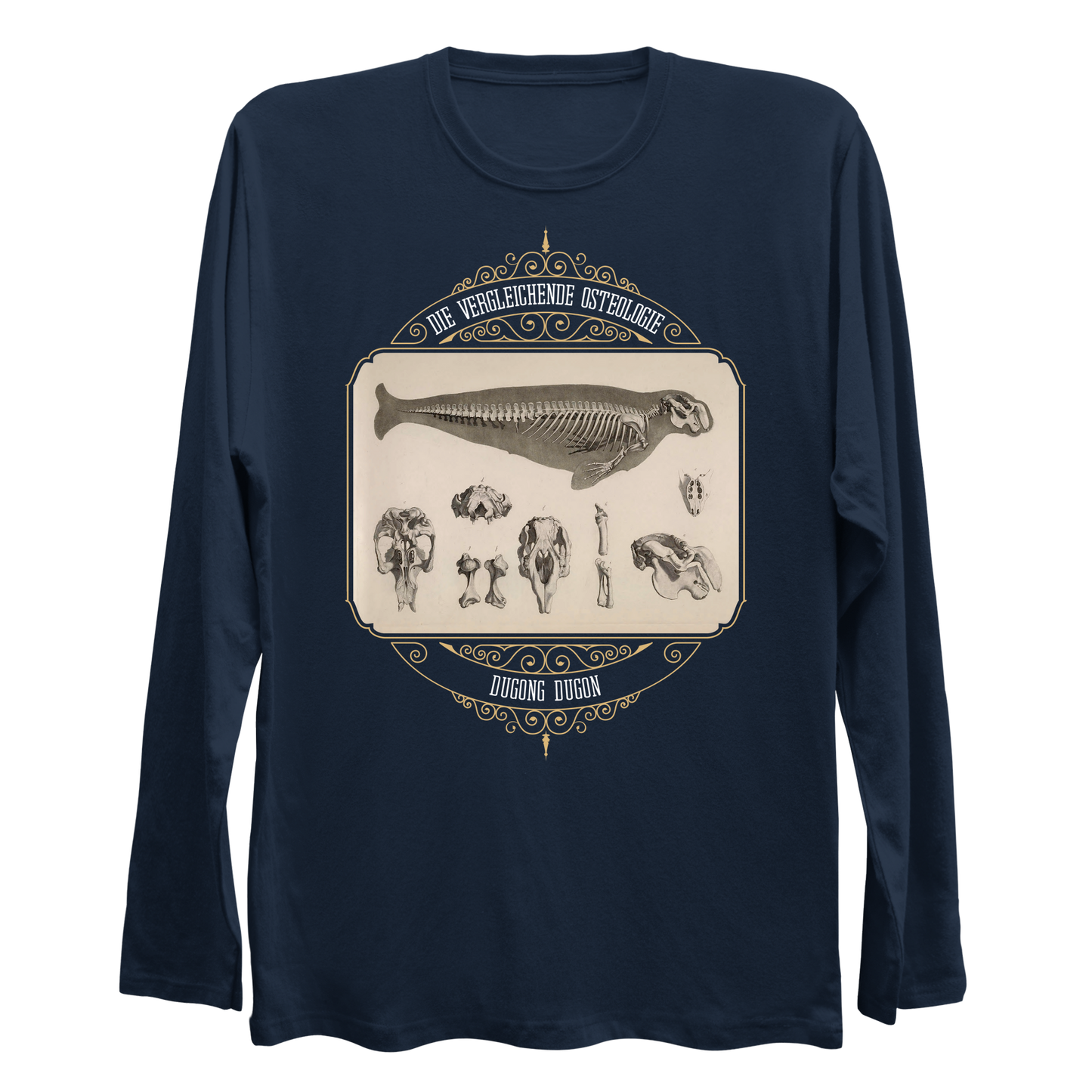 Dugong Majestic Marine Mammal Skeleton Longsleeve Shirt