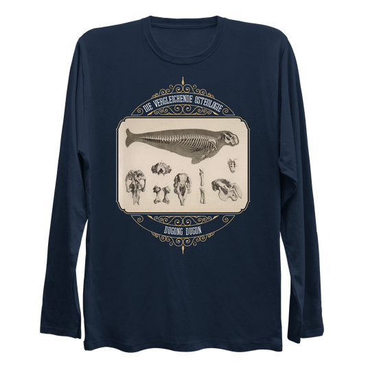 Dugong Majestic Marine Mammal Skeleton Longsleeve Shirt