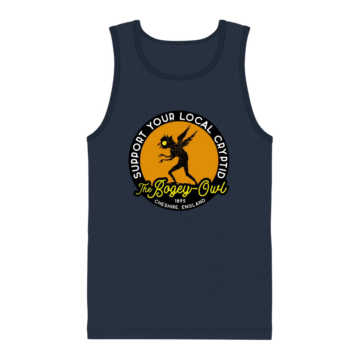 The Bogey Owl Support Your Local Cryptid Men's Tank