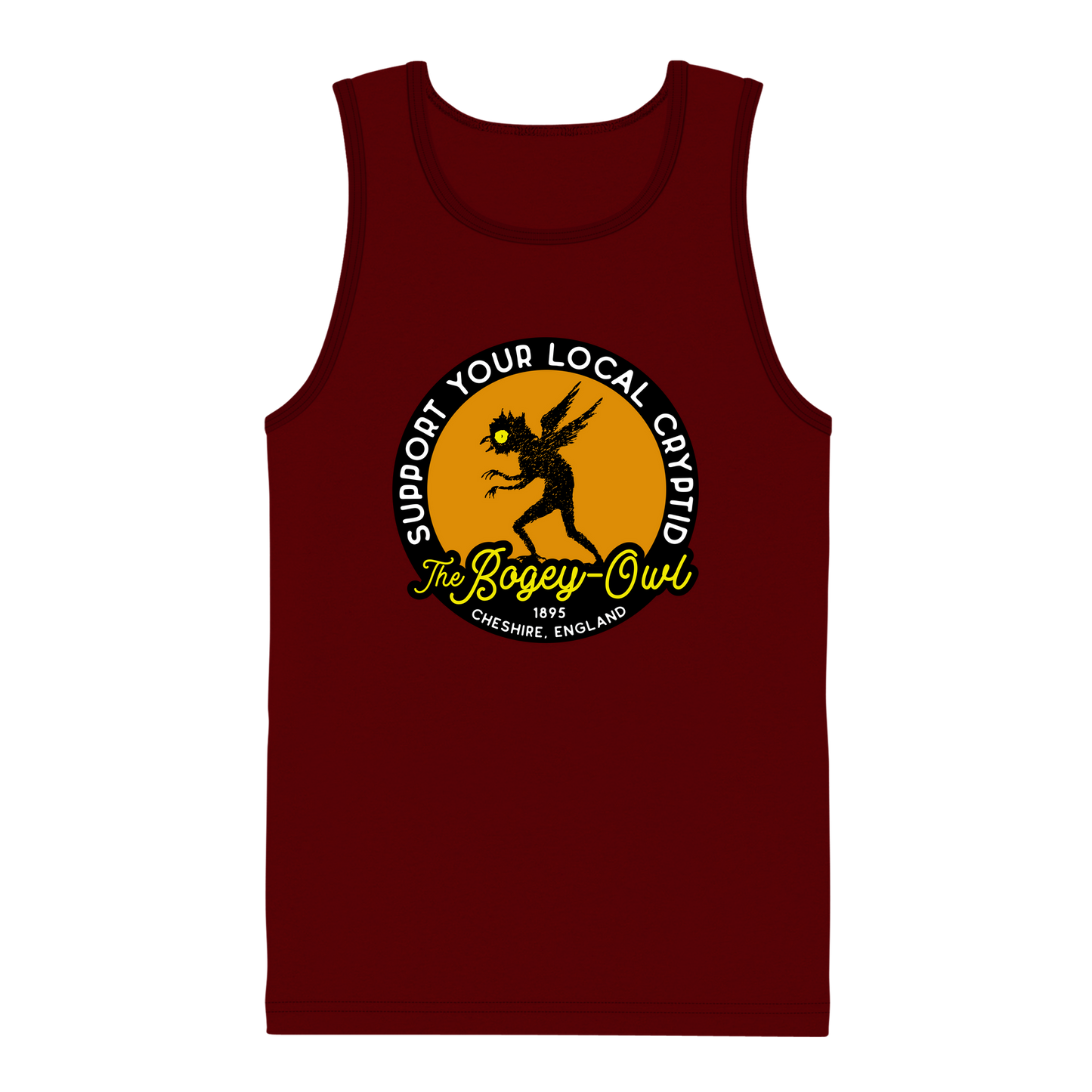 The Bogey Owl Support Your Local Cryptid Men's Tank