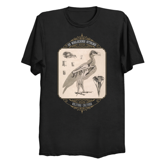 Vulture Culture Bird Skeleton Vintage Illustration Men's / Unisex T-Shirt