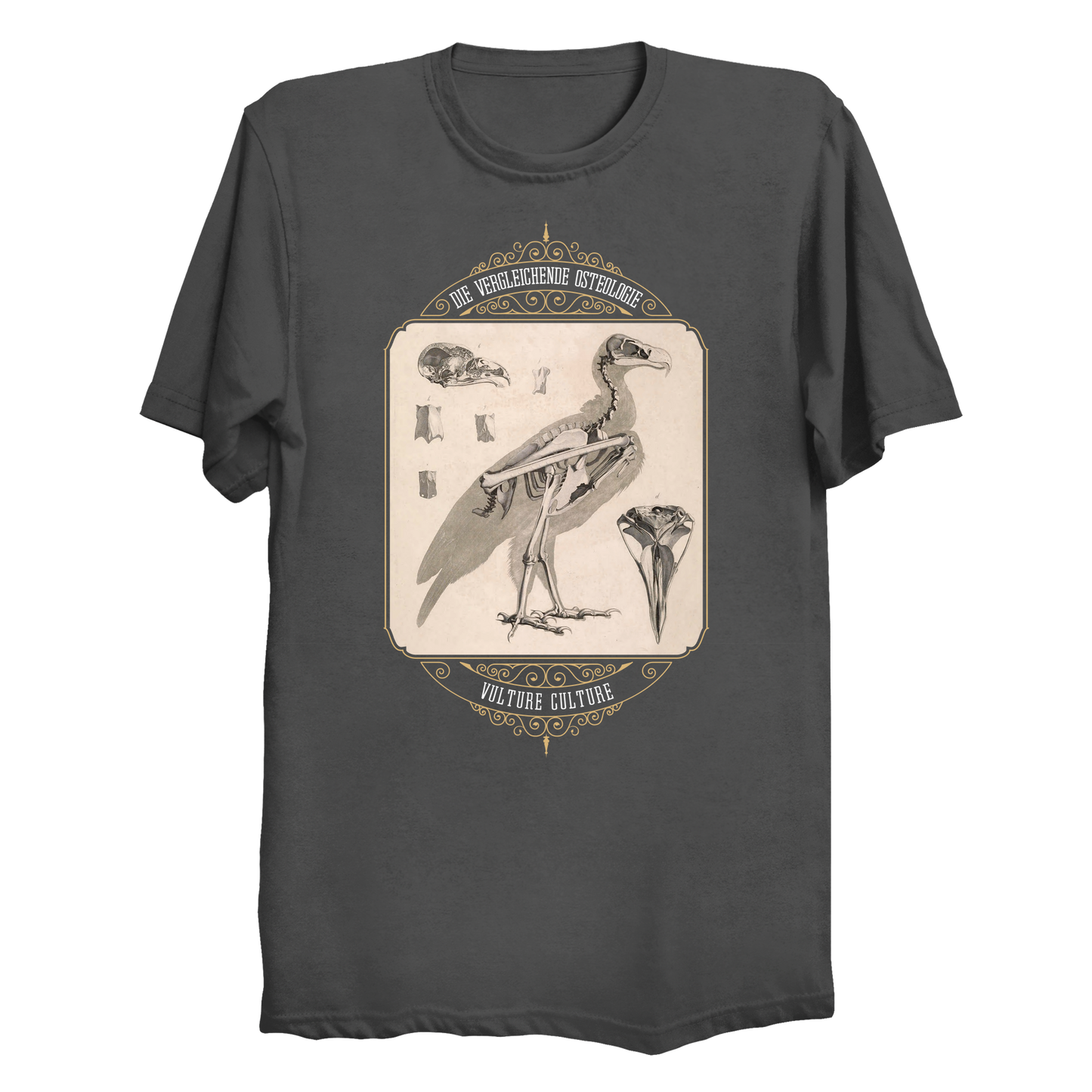 Vulture Culture Bird Skeleton Vintage Illustration Men's / Unisex T-Shirt