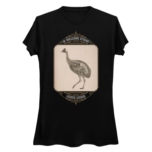 Cassowary Bird Skeletal Anatomy Women's V-Neck