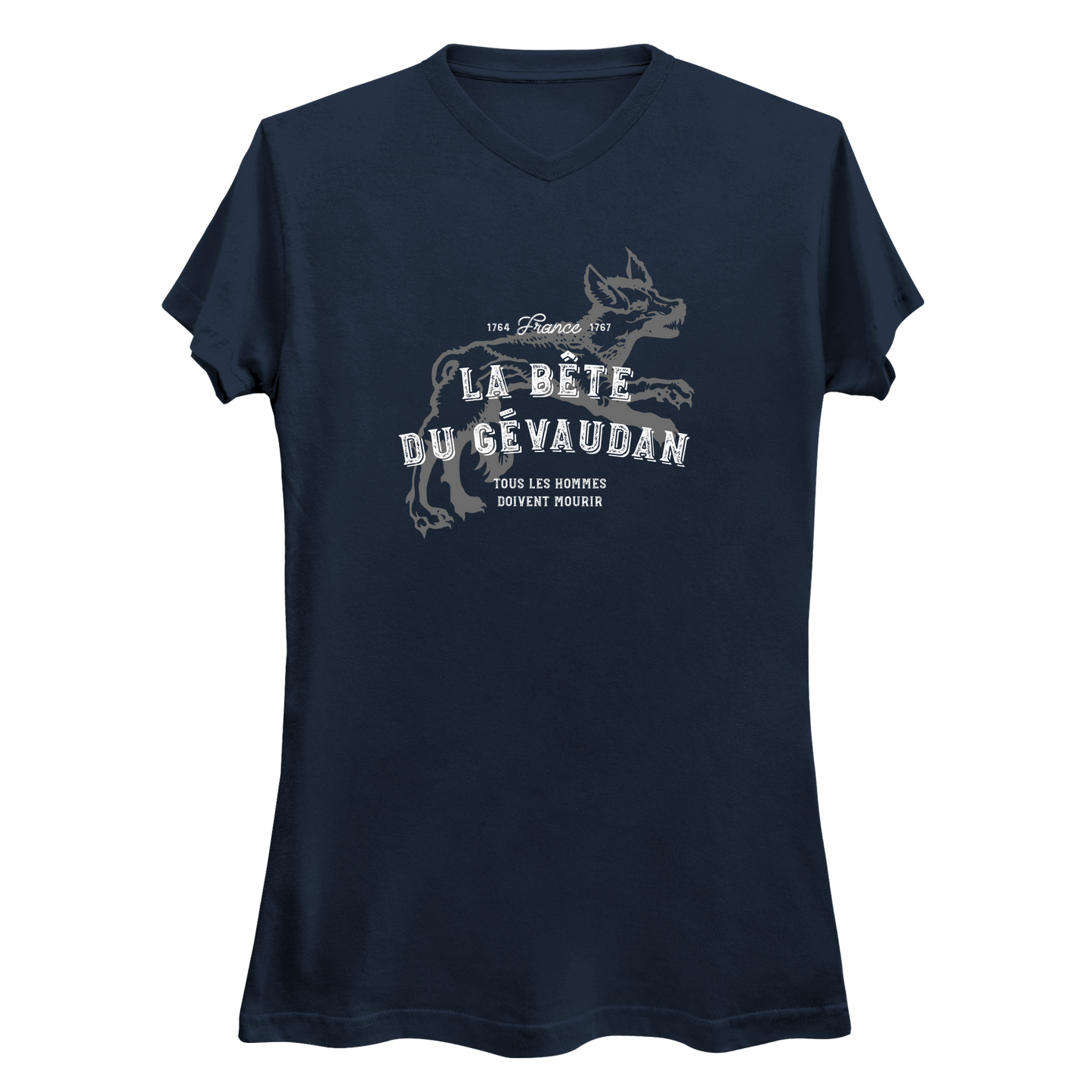 The Beast of Gevaudan Man-Eating Wolf Women's V-Neck