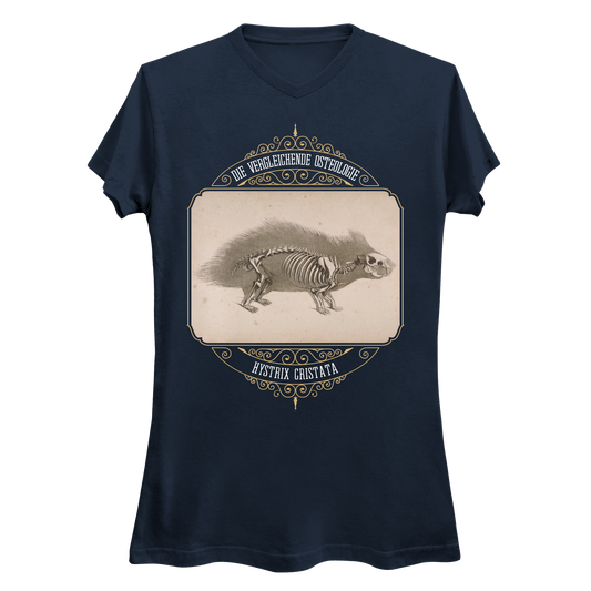 Crested Porcupine Skeletal Anatomy Women's V-Neck