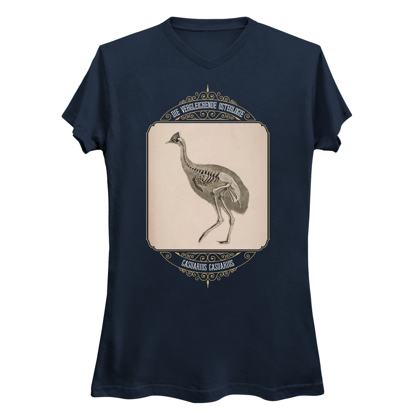 Cassowary Bird Skeletal Anatomy Women's V-Neck