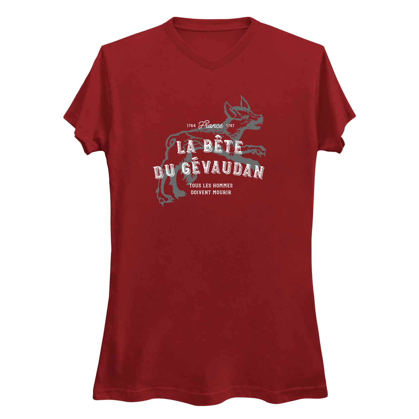 The Beast of Gevaudan Man-Eating Wolf Women's V-Neck