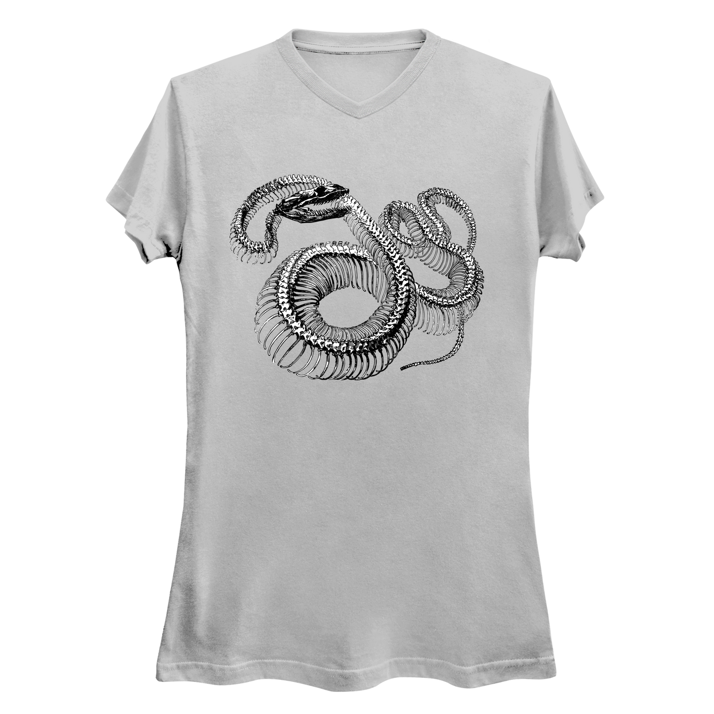 Twisted Snake Skeleton Women's V-Neck