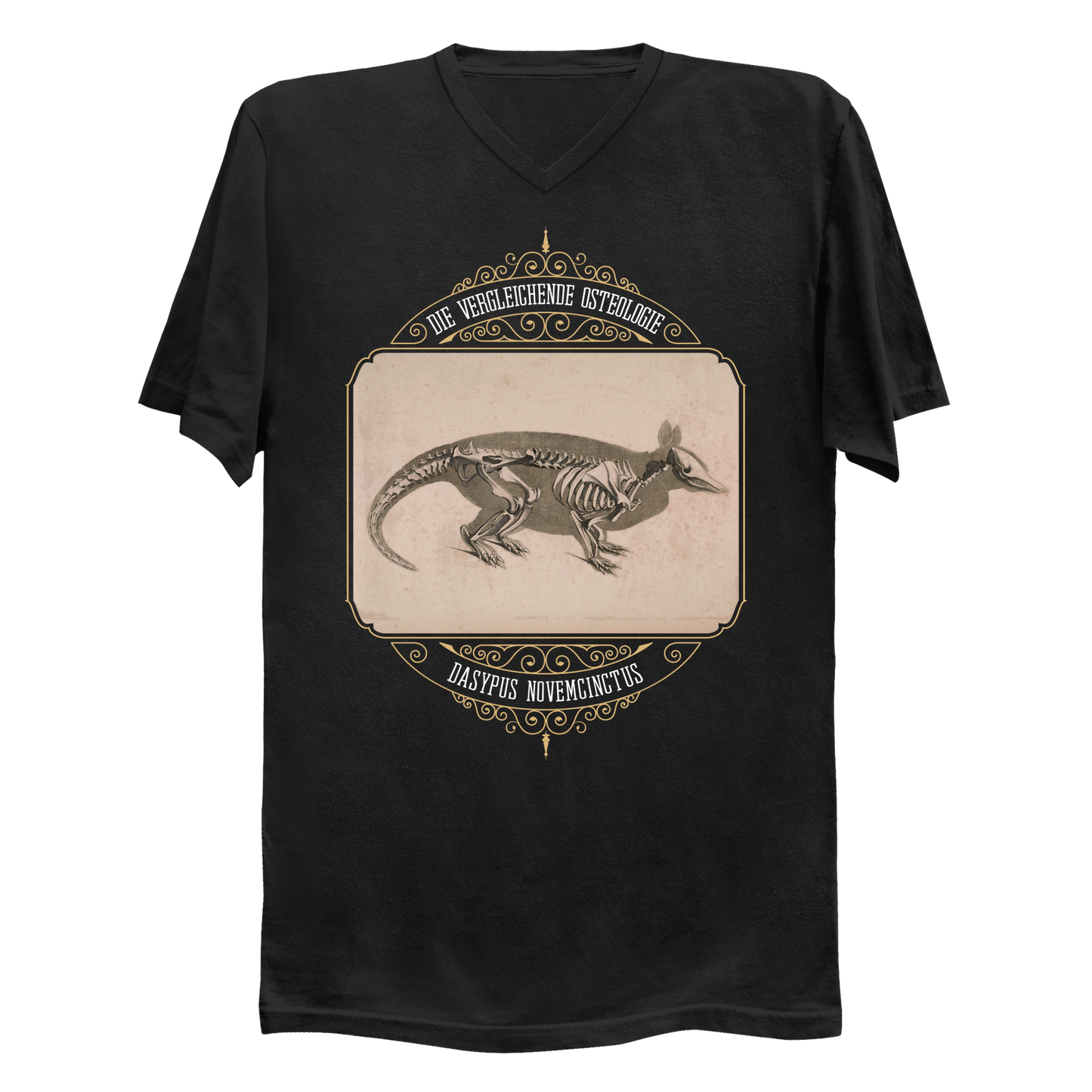 Armadillo Animal Skeleton Anatomy Men's V-Neck