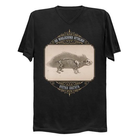 Crested Porcupine Skeletal Anatomy Men's V-Neck