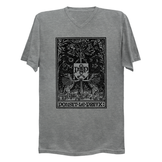 Heraldic Dragons Printer's Mark Men's V-Neck