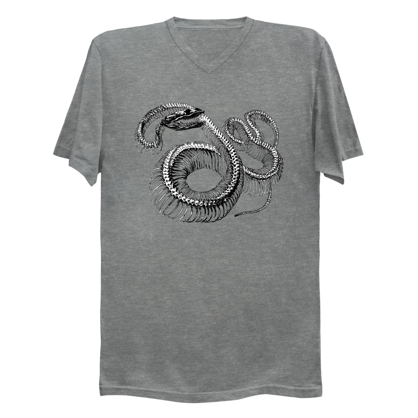 Twisted Snake Skeleton Men's V-Neck