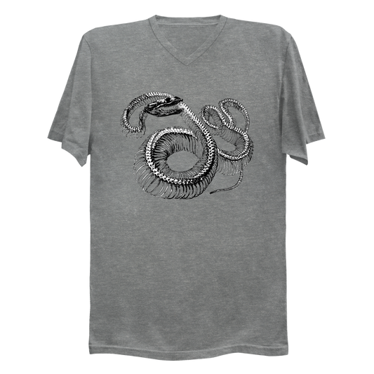 Twisted Snake Skeleton Men's V-Neck