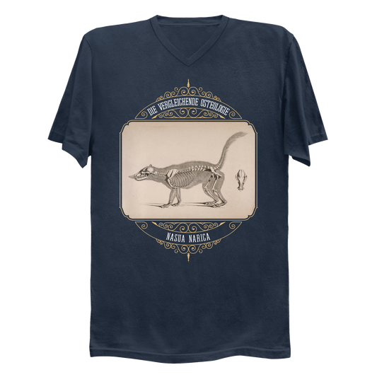 White Nosed Coati Anatomical Illustration Men's V-Neck