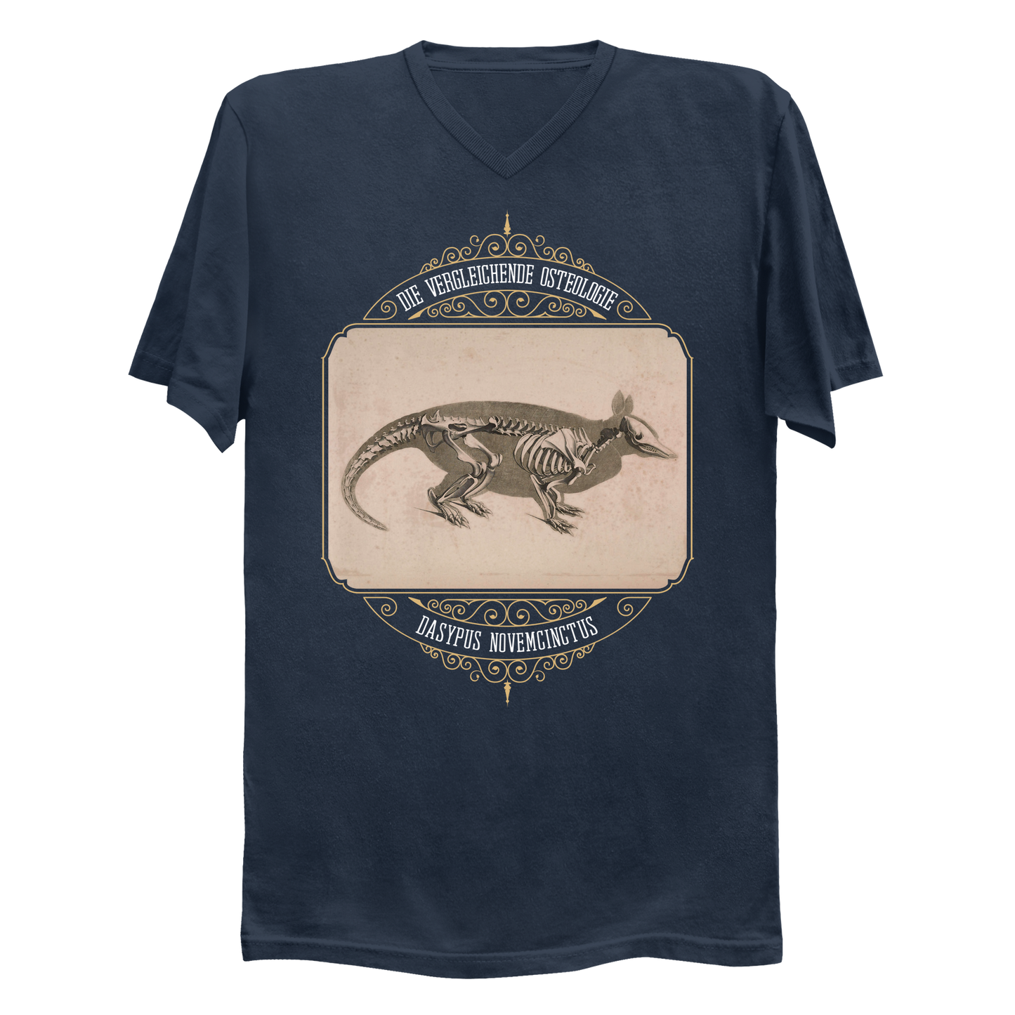 Armadillo Animal Skeleton Anatomy Men's V-Neck