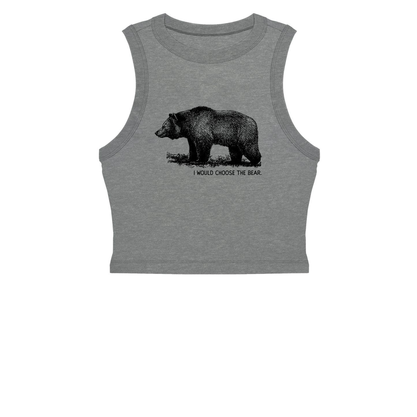 I Would Choose the Bear Women's Muscle Crop Tank