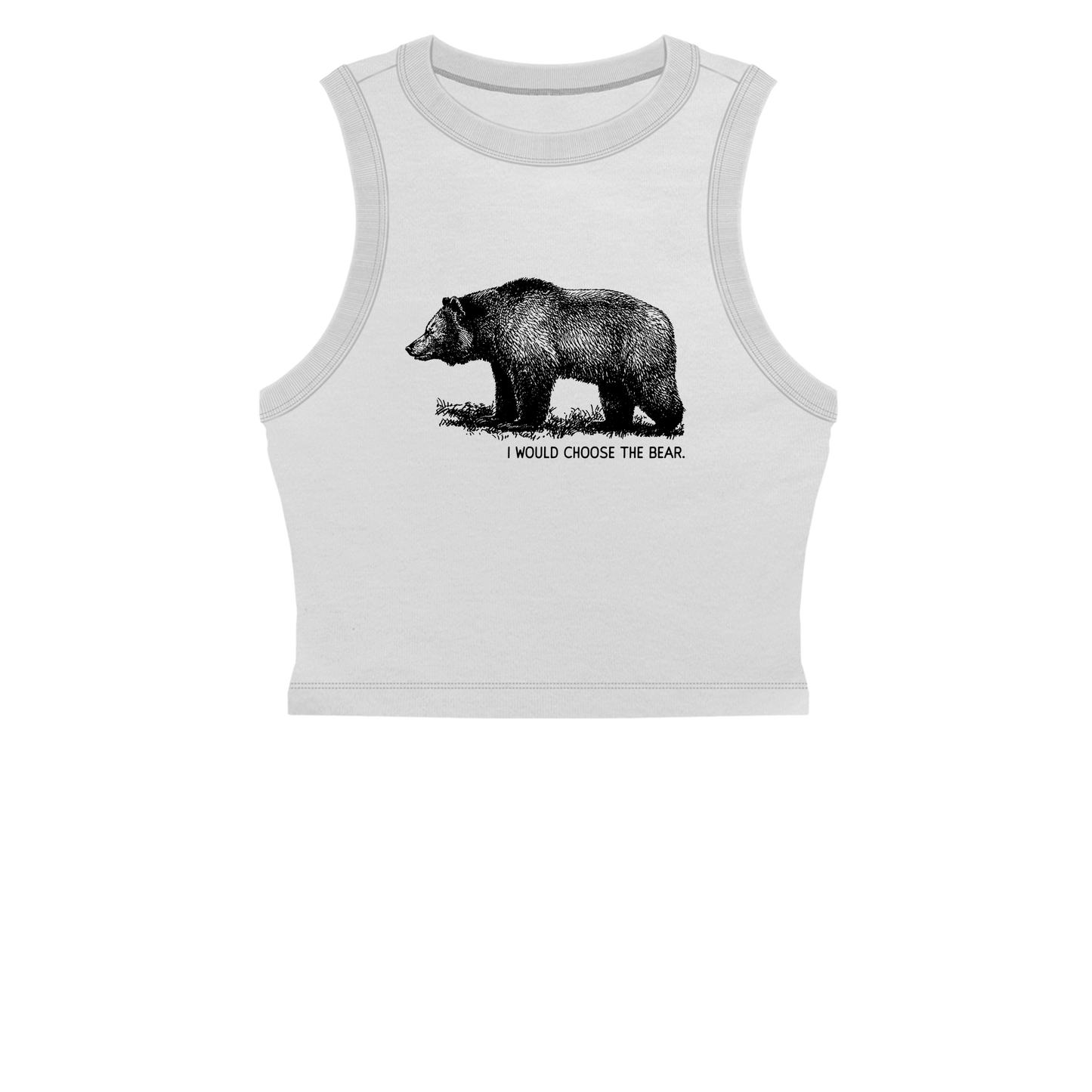 I Would Choose the Bear Women's Muscle Crop Tank