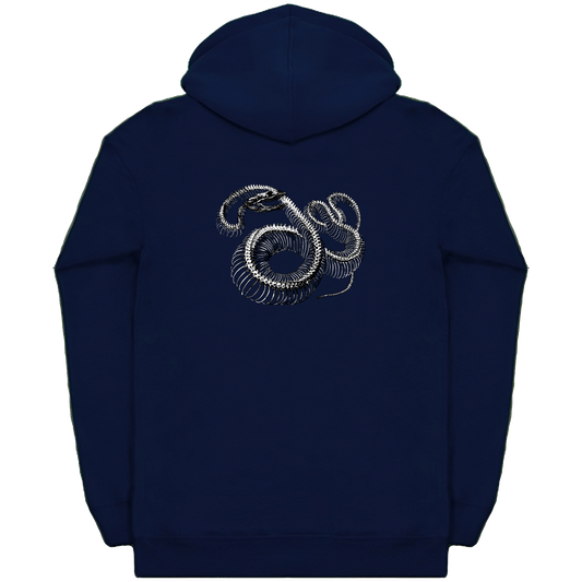 Twisted Snake Skeleton Heavyweight Zip Hoodie