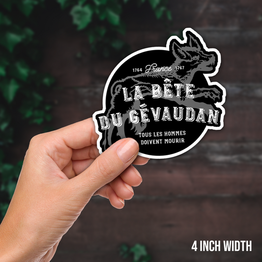 The Beast of Gevaudan Man-Eating Wolf Vinyl Sticker